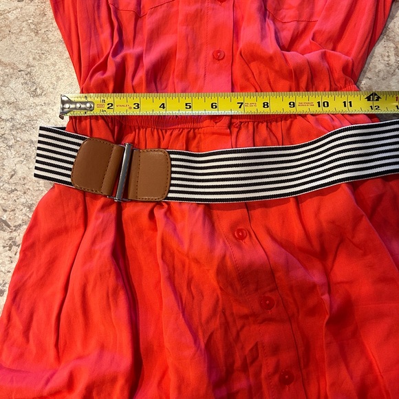 Women’s BCX Dress Size XL Belt & Button Front - Picture 8 of 11